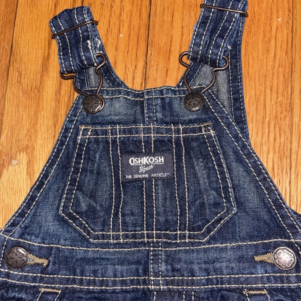 OshKosh B'gosh Baby Classic Denim Overalls 3M Shortalls 100% Cotton Carpenter